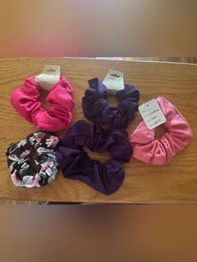 Handmade scrunchies and wrap